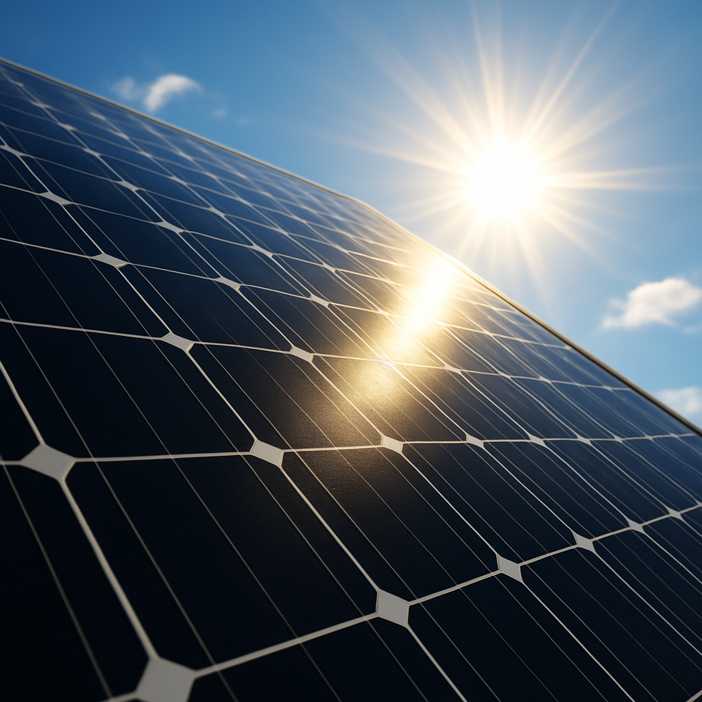 sonne-scheint-auf-photovoltaikmodul